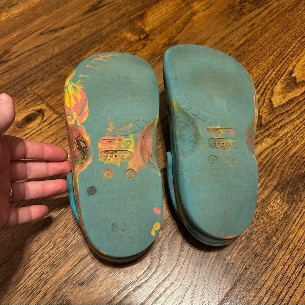 Crocs Multi Color With Charms SizeJ3